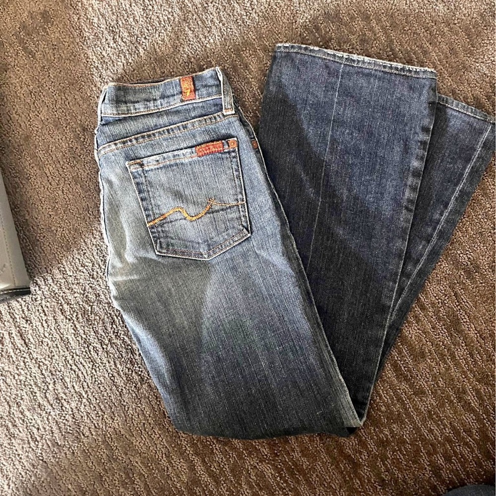 7 For All Mankind Dark Indigo Bootcut Jeans